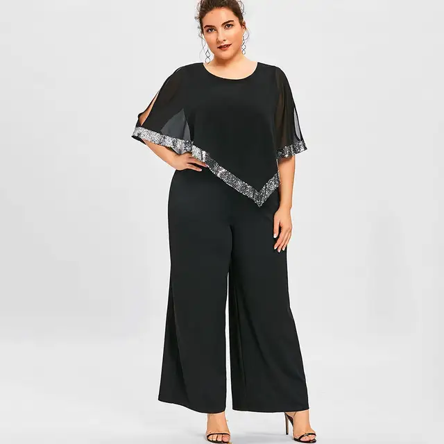 plus size sparkly jumpsuit