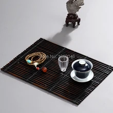42x30 см японский бамбуковый чай лоток, бамбуковый плот, чай чашка для церемонии, Бамбуковая чашка держатель, чай лоток, Кунг фу Чайный набор аксессуары