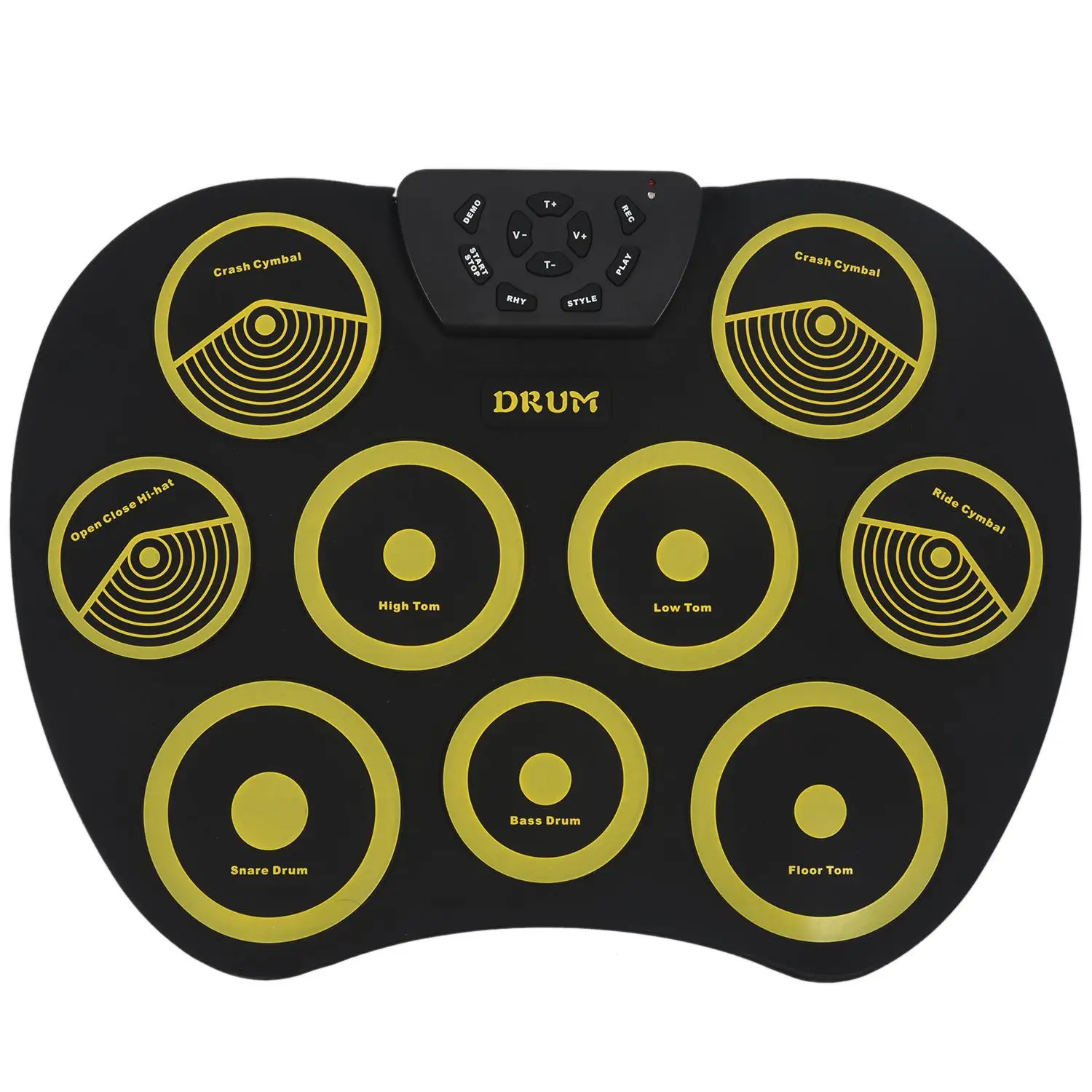 

Portable Electronics Drum Set Roll Up Drum Kit 9 Silicone Pads USB Powered with Foot Pedals Drumsticks USB Cable