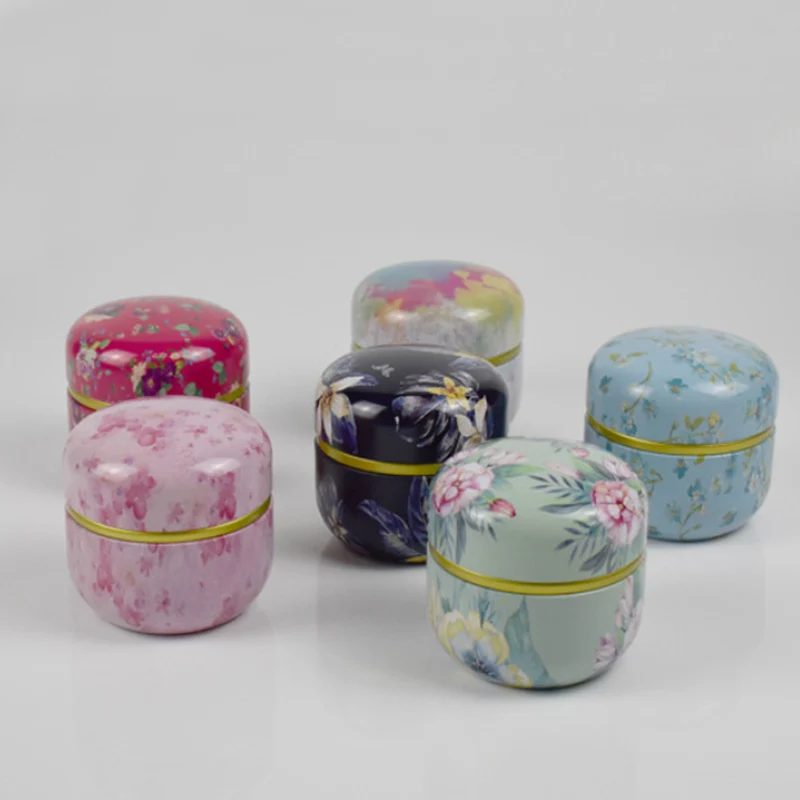 

Multifunction Chinese Style Tea Caddies Round Metal Tea Box With Lid Tea Jar Mini Storage Boxes Caddy Coffee Powder Cans