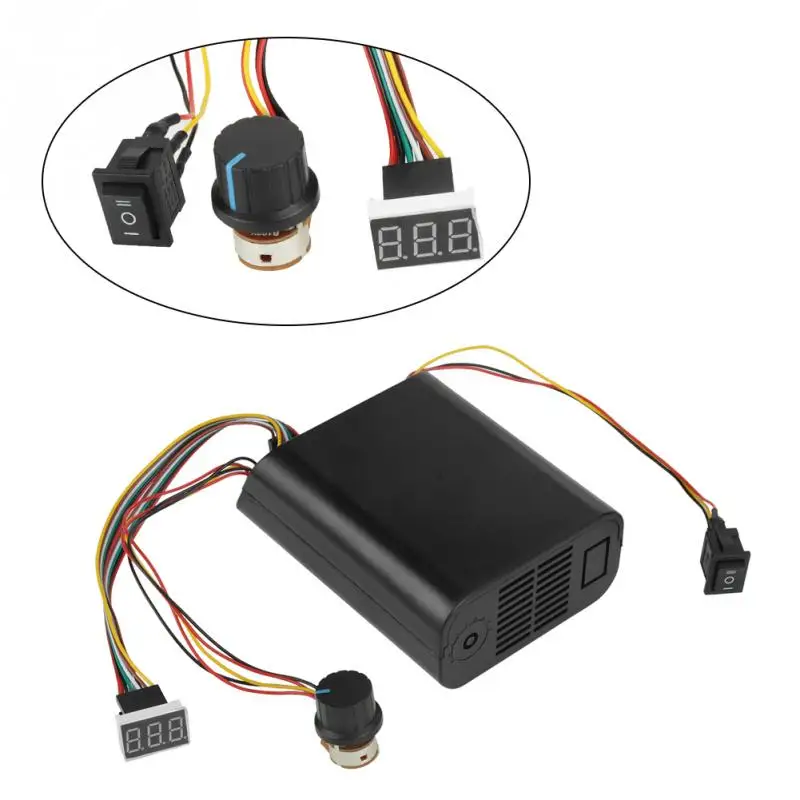 Горячая 1 шт. DC 10 55V 40A цифровой дисплей мотор контроль скорости CW CCW Реверсивный