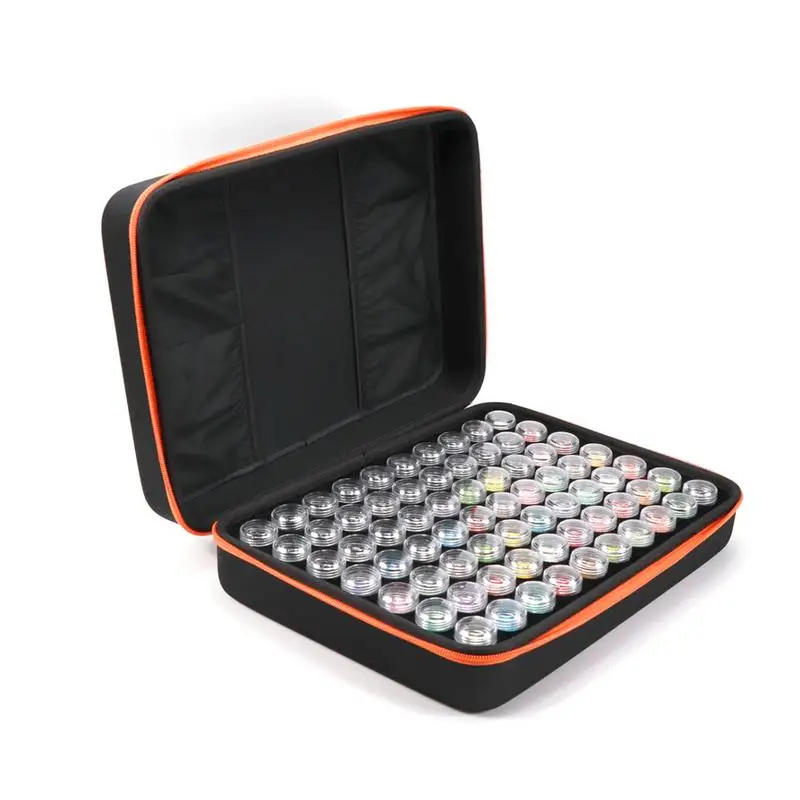 

Embroidery Box 70 Compartment Bottle Bag Painting Kit DIY Embroidery Jewelry Necklace Ring Makeup Essential Storage Organizer