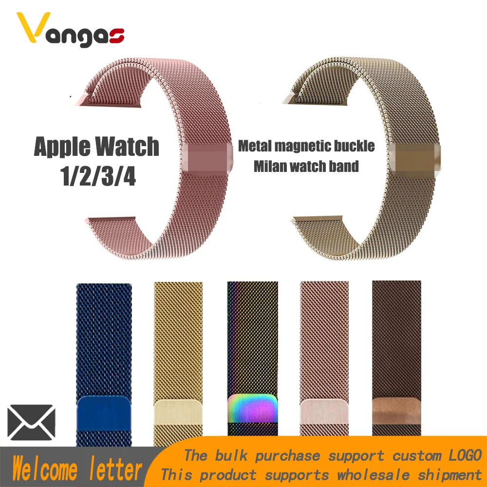 Vangas Milanese Loop браслет Нержавеющая сталь ремешок для Apple Watch series 1/2/3 42 мм 38 iwatch серии 4