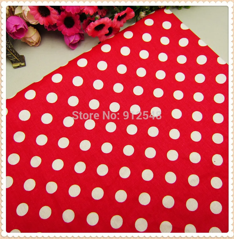 MB8753, 50cm*150cm Polka Dot Series cotton fabric, diy handmade
patchwork cotton fabric home textile Free shipping