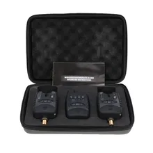 Беспроводной цифровой светодиодный сигнализатор для рыбалки, 2 рыболовных укуса+ 1 приемник, чехол для ловли карпа