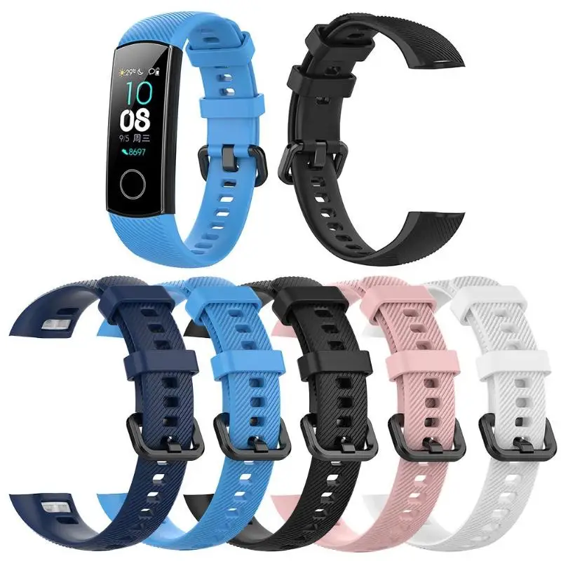 

Colorful Silicone Adjustable Smart Wristband Bracelet Watch Strap Replacement for Huawei Honor Band 4 High Quality Watch Strap