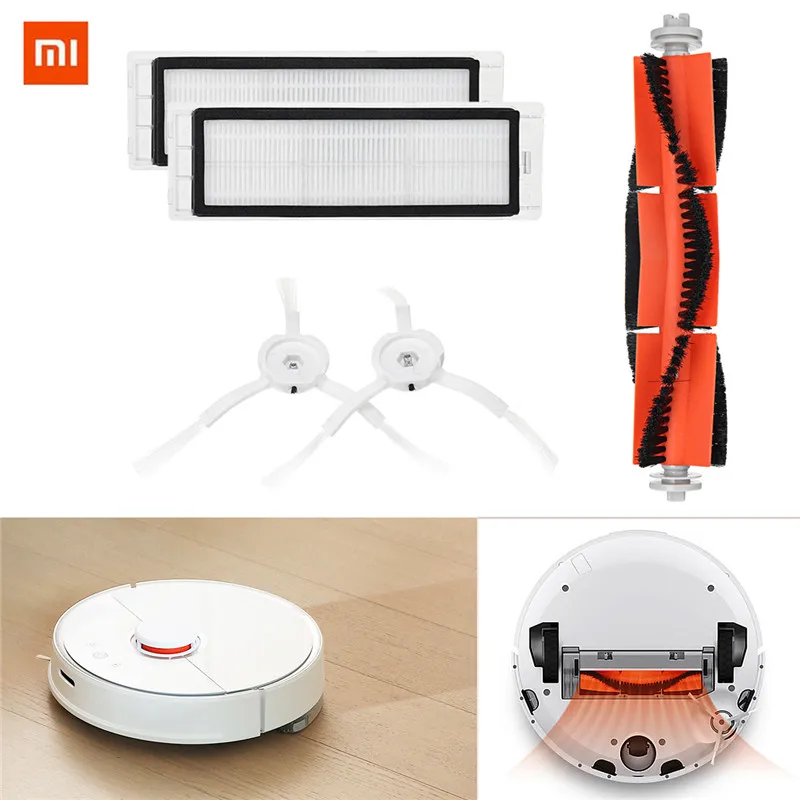 

Robot Vacuum Part Pack of HEPA Filter, Main Brush, Cleaning Tool, Side Brush for mijia for roborock Vacuum Cleaner