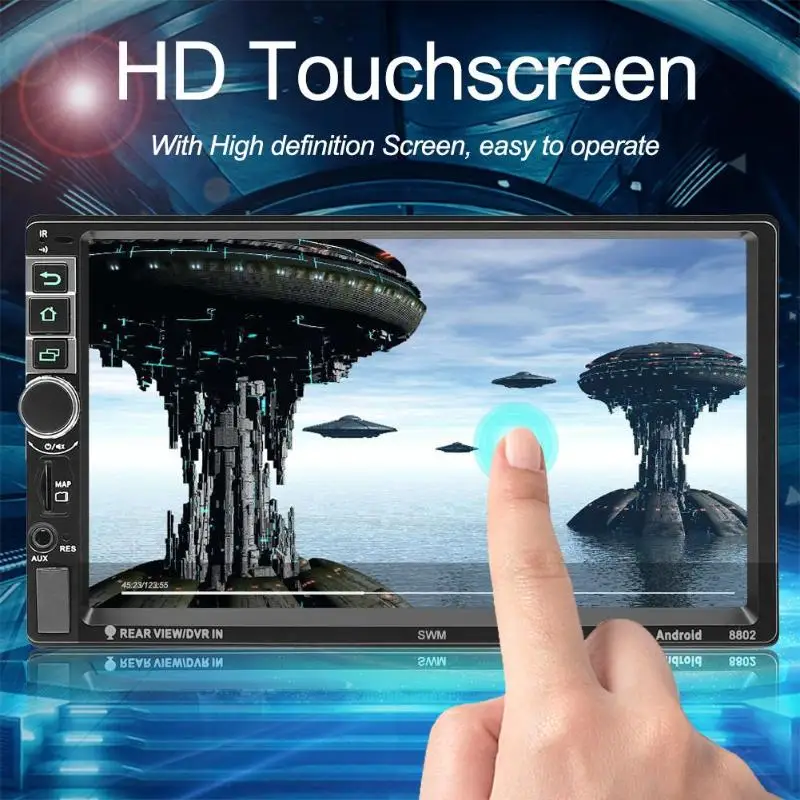 SWM 8802 1080 P FM Bluetooth автомобильный стерео Модернизированная версия 2din 7 дюймов Android 1