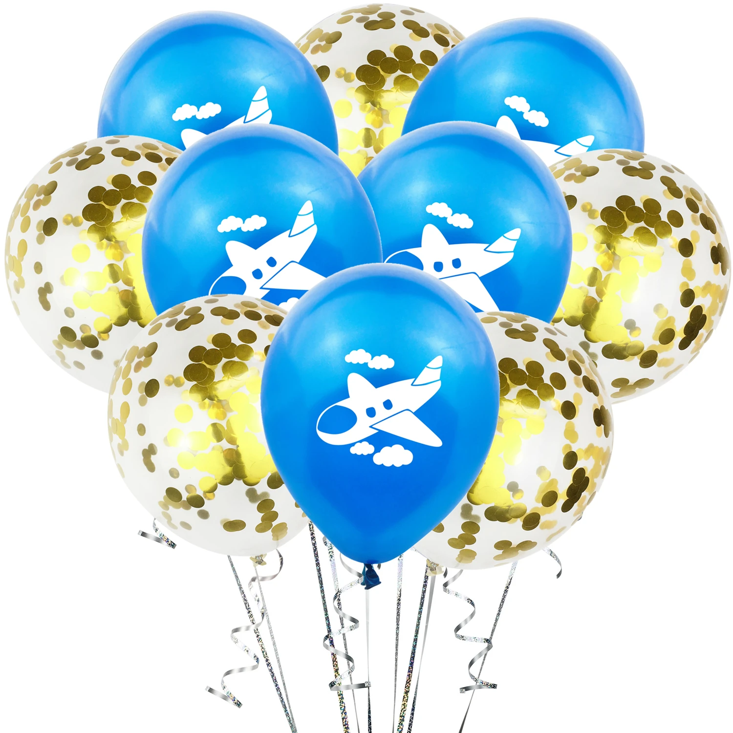 ZLJQ Frist день рождения самолет вечерние воздушные шары 10 шт. 12 дюймов латексный шар для украшения дня рождения детский воздушный шар для мальчика баллон