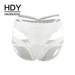 HDY Haoduoyi кружево модные Бандажное платье с вырезом Контраст высокая Талия See Through цветок трусы Новый однотонная Одежда Белый