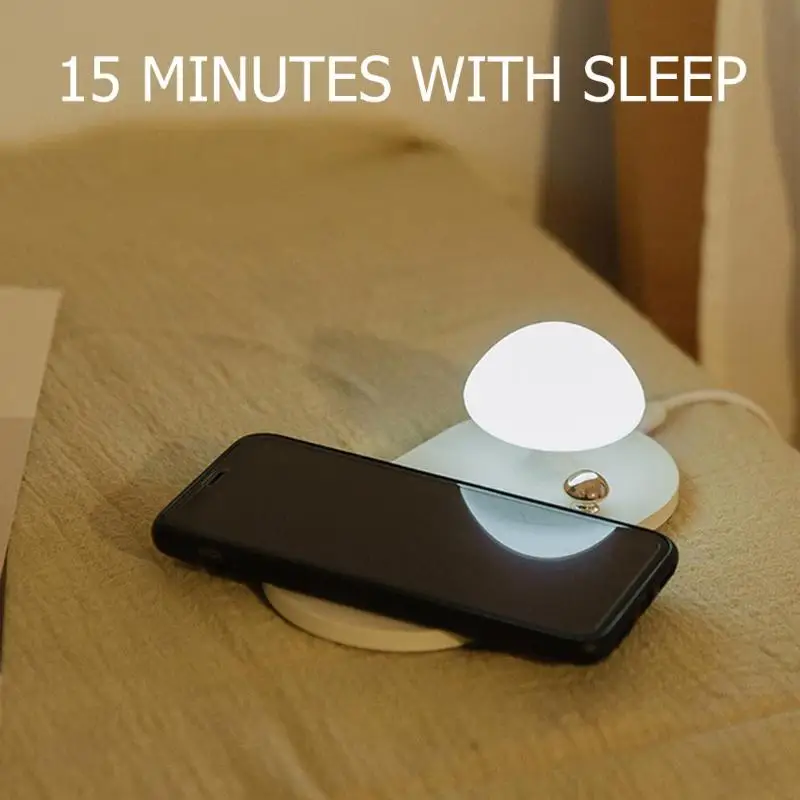 

Mushroom QI Wireless Charger with Bedside Night Light Wireless Fast Charging Pad Pad for iPhone Samsung Phone Wireless Charger