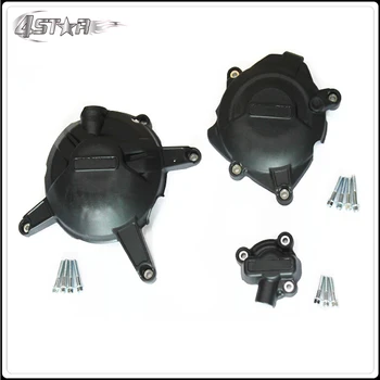 

Motorcycle Engine Stator Crank Case Cover Set Black Crash Pad Slider Protector For YAMAHA YZFR3 YZF-R3 YZF R3 2015 2016