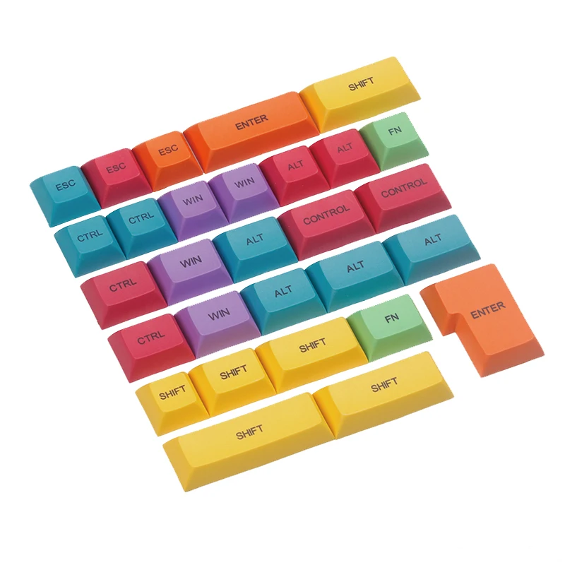 29 шт. колпачки для ключей DSA CMYK Color Dyesub PBT Набор колпачков CTRL WIN ALT SHIFT игровая