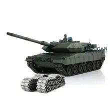 Henglong 1/16 зеленый 6,0 инфракрасный боевой Leopard2A6 RTR rc Танк 3889 360 револьверная отдача ствола TH12767