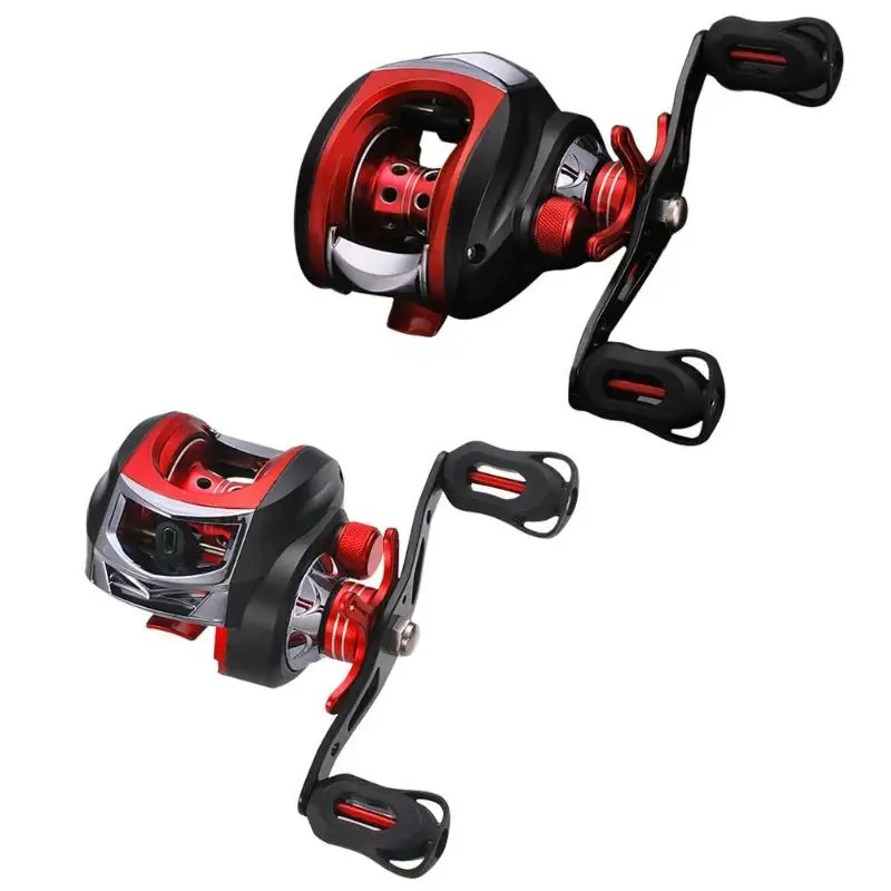 Низкопрофильная Рыболовная катушка 13+ 1BB легкая черная+ красная приманка Катушки Рыболовные катушки Карп Рыболовная катушка рыболовные снасти