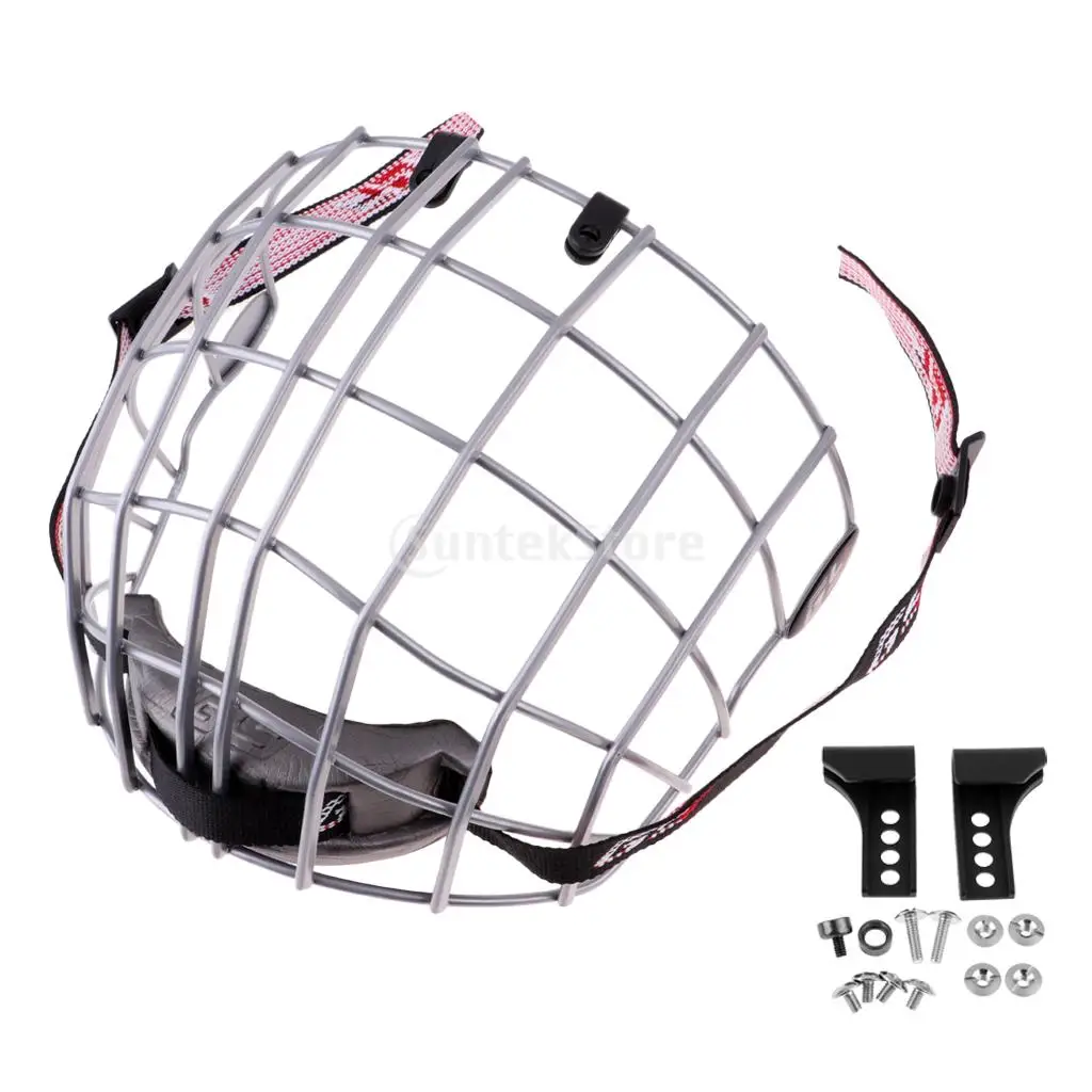 

Ice Hockey Mask Cage Face Shield Helmet Accessories with Mount Kits