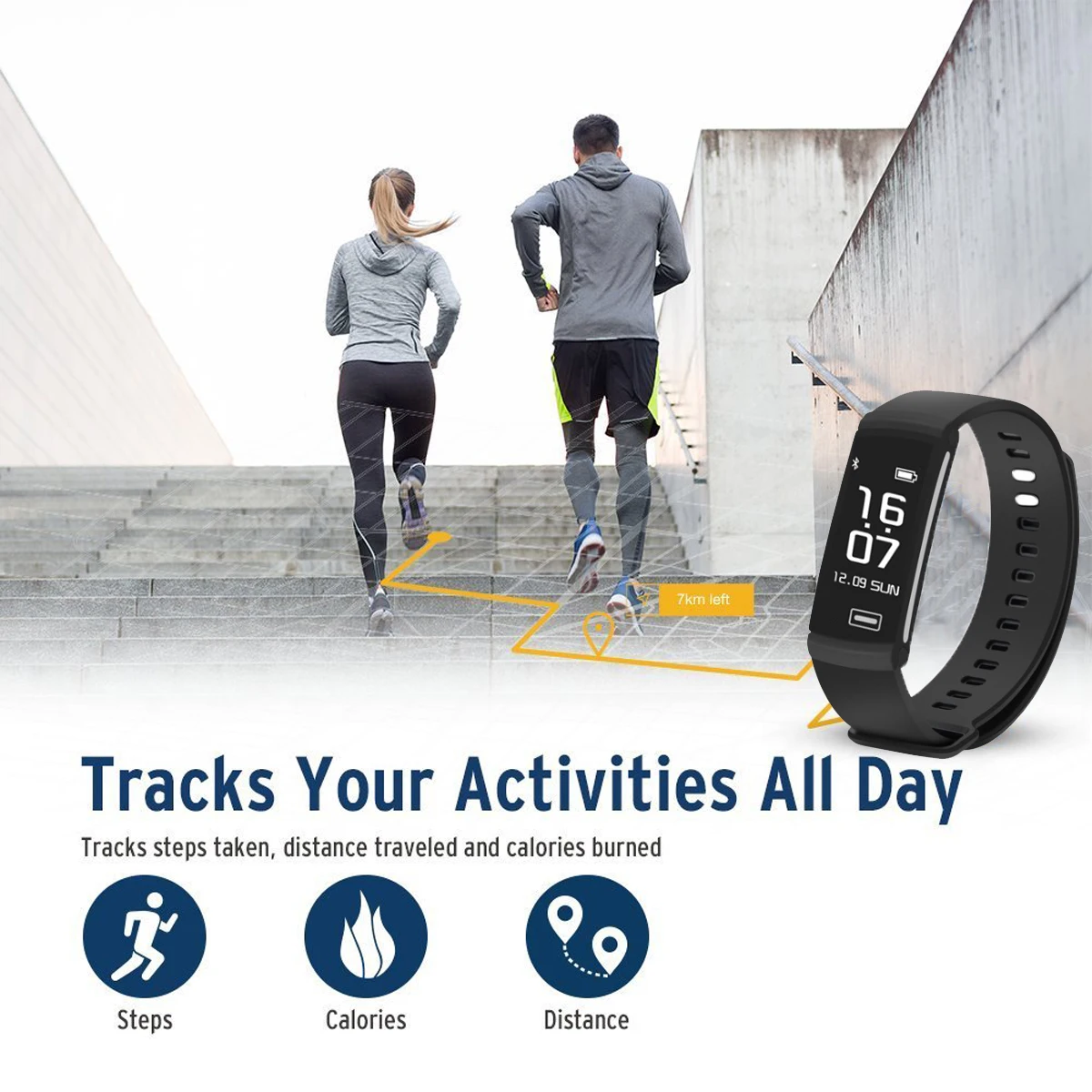 Smart Bracelet Wristband bluetooth 4.0 Watch With Charger Waterproof