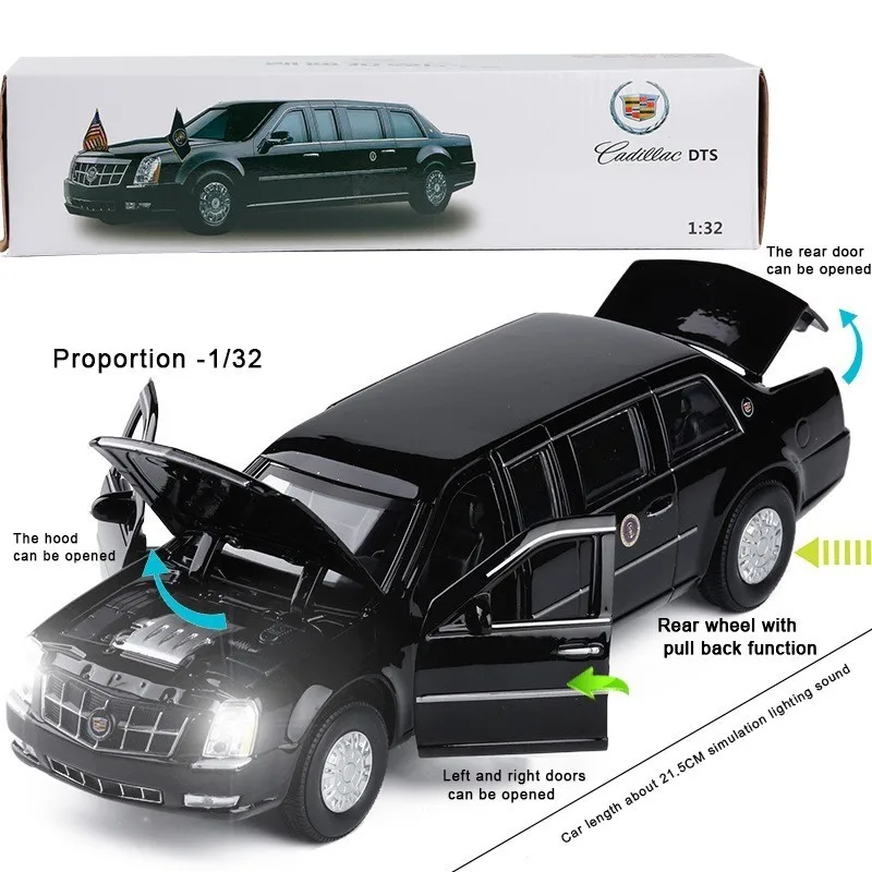 Коллекция 1/32 года литый под давлением американский автомобиль DTS модель