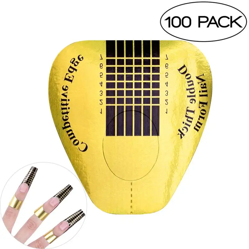 

100pcs Double Thick Competitive Edge Nail Form Acrylic UV Gel Extension