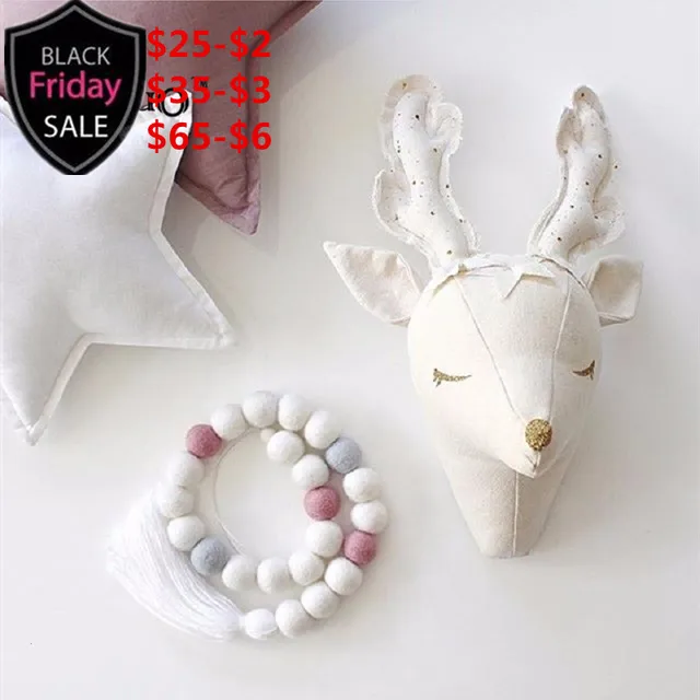 Reindeer Unicorn Animals Head Wall Decorations Kids Child Baby Reindeer Unicorn Animals Head Wall Decorations Kids Child Baby Room Nursery Hangings Stuffed Toys