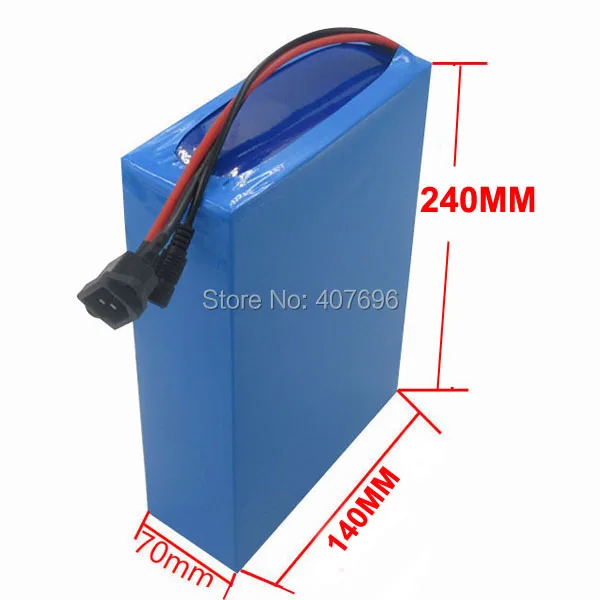 Cheap Free customs duty 44.4V 12S 2000W lithium ion battery 44V 25AH electric bike battery with INR 35E Cell 50A BMS 50.4V 2A Charger 1
