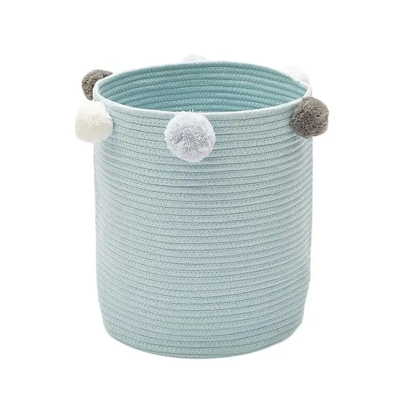 الأدبية المنزلية سلة التخزين الشعر الكرة سلة الغسيل لعبة اللعب أشتات الملابس القذرة دلو العملي المنظم الوردي الأزرق