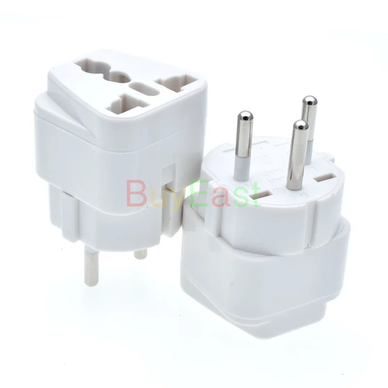 

Lot 2 ISRAEL Travel Plug Adapter Universal Outlet change AU/US/UK/EU......to Israeli 3 Pin Grounded Plug Adaptor WT 10A 250V