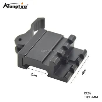 

1PC KC09 45 Degree Picatinny Weaver Rail Mount 3Slot Single Rail Angle Mount with Integral QD Lever Lock System 20mm scope mount