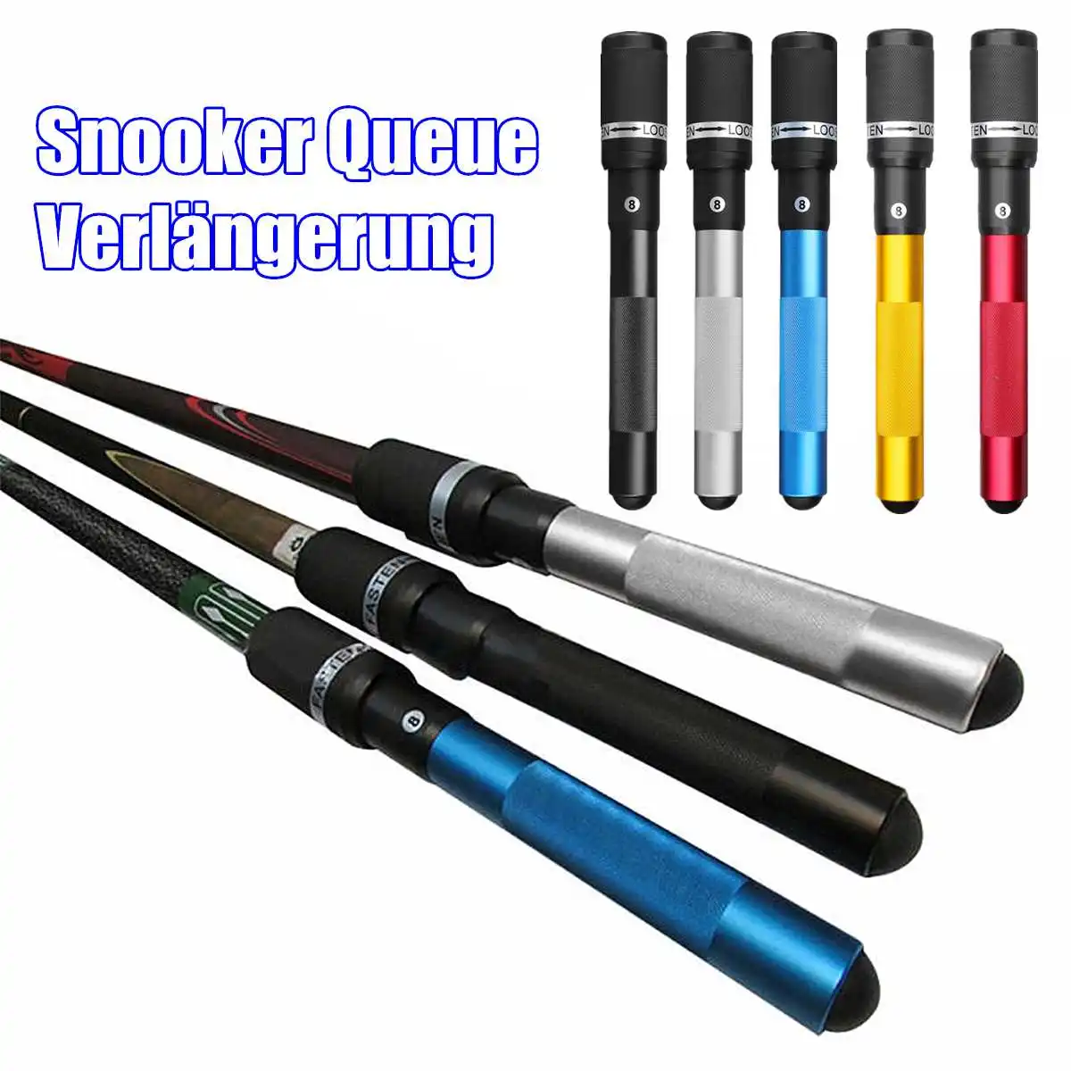

12 Inch Pool Cue Extension Extender Push on Telescopic Snooker Billiard Pool Cue Long Extension Stick Billiard Accessories