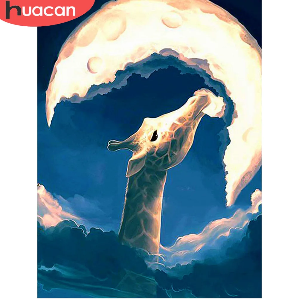 

HUACAN 5d Diamond Painting Full Drill Square Pictures With Rhinestones Cross Stitch Animals New Diamond Embroidery Diamond Art