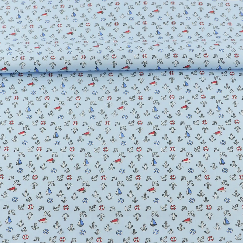 Sewing Cloth 100% Cotton Fabric Decoration Bedding Scrapbooking Sea Anchors Designs Tissue Quilting Patchwork Twill Home Textile | Дом и сад