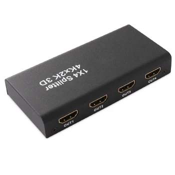 

4K HDMI 1x4 2160P Splitter Full HD 1080P Amplifier HDMI Switch Switcher 1 in 2/4 Out Converter adapter For HDTV (US Plug)
