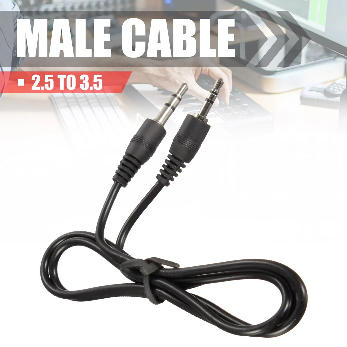 Stereo 3.5mm to 2.5mm Male Plug Headphones Headset for Jack Audio AUX