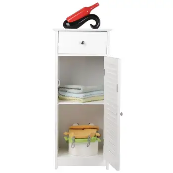 

One Door & One Drawer Bathroom Cabinet Storage Cabinet Corner Bathroom Vanity Bathroom Side Shelf Bathroom Racks Home Furniture