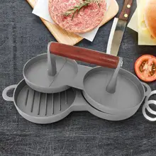 Деревянная ручка круглая форма гамбургер пресс er пищевой бургер мясо говядины гриль бургер ПРЕСС Патти производитель формы кухонный инструмент