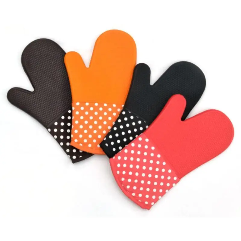 

Silicone Glove BBQ Grill Cooking Baking Gloves Waterproof Anti Slip Thick Heat Resistant Kitchen Barbecue Microwave Oven Mitts