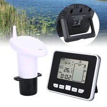 Medidor de nível do tanque de água ultrassônico sensor temperatura baixa bateria indicador de profundidade líquida tempo alarme transmissor ferramentas medição