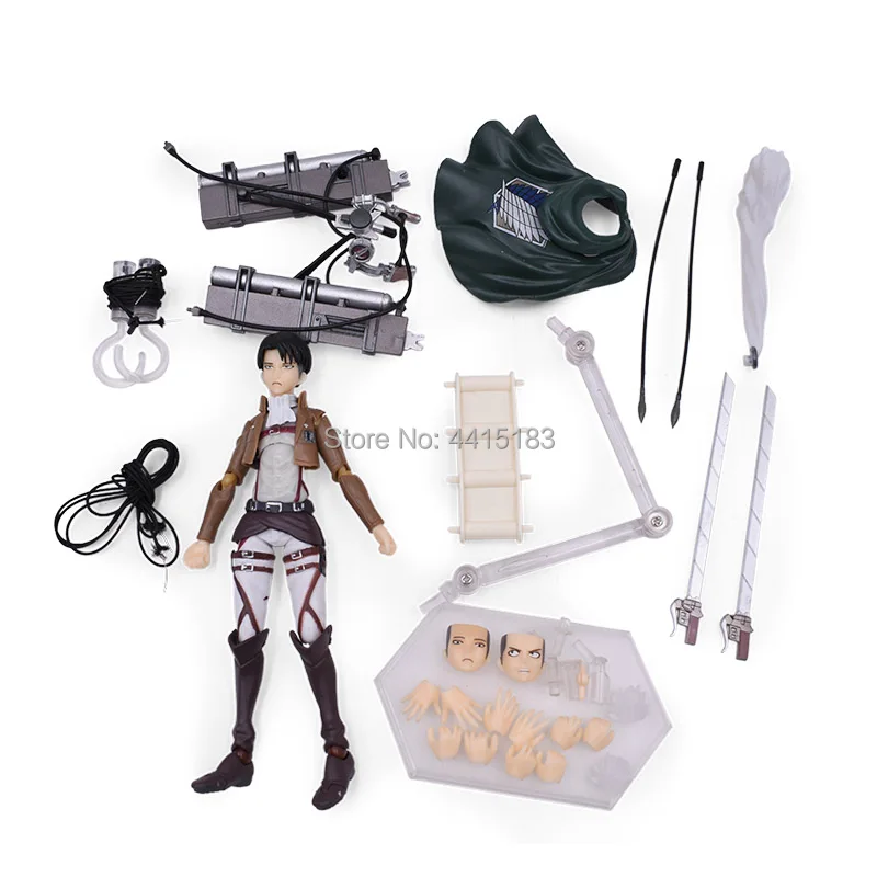 Anime Attack on Titan Levi Ackerman PVC Action Figure Doll Figma 213 Collectible Model Toy Christmas Gift For Children