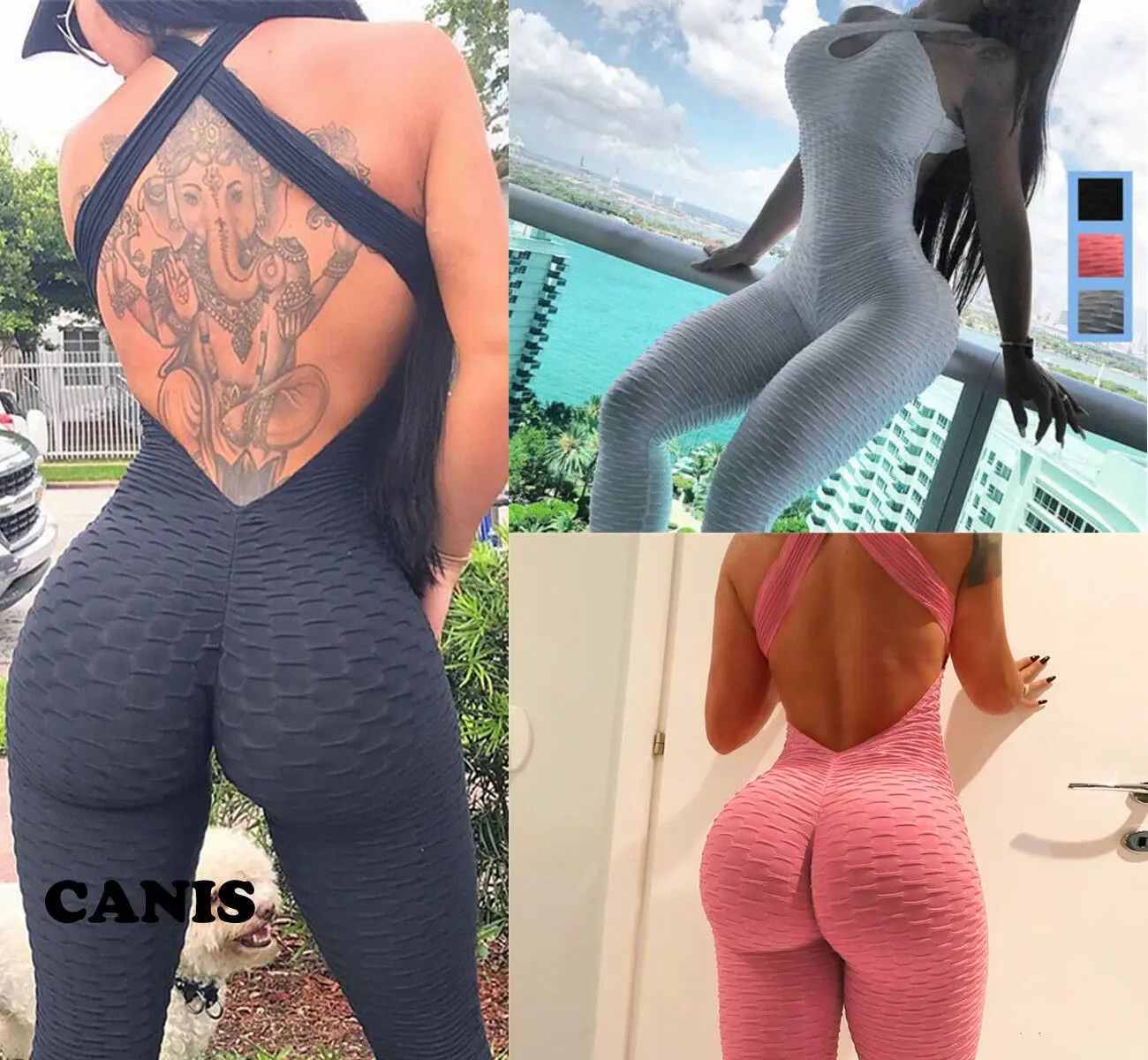 

Womans One Piece Yoga Sport Gym Fitness Sleeveless Slim Suit Workout Jumpsuit