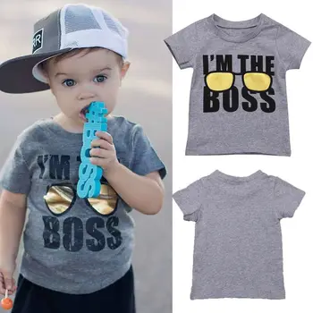 

Pudcoco Boys Clothes AU Summer Kids Boy Plain T-shirt Casual Round Neck Toddler Tops 1 2 3 4 5 6 Y