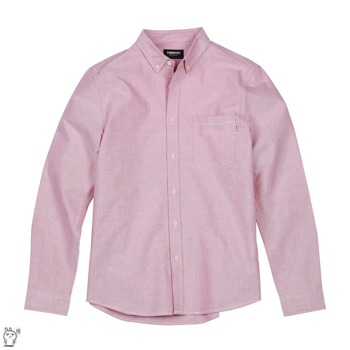 

Simwood Jane Wood Men's Spring New Men's Bottoming Europe and America Oxford Spinning Shirt Fermented Long Sleeve Shirt Men