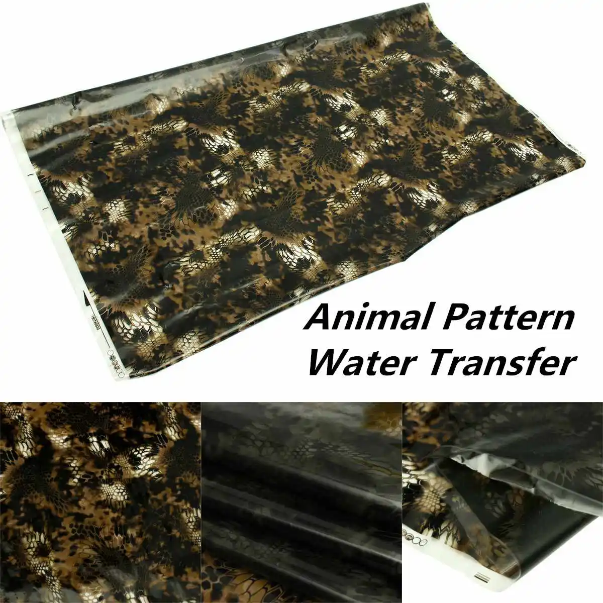 

0.5x2m Black Animal Hydrographics Water Transfer Printing Film PVA Hydro Dipping Film for Household Car Building Decoration