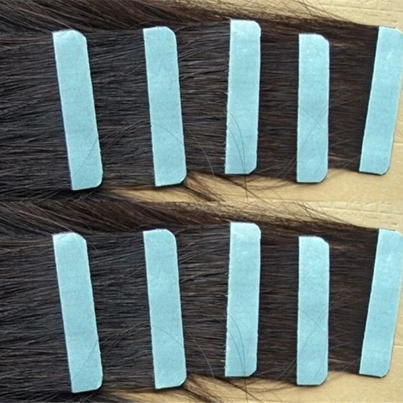 12Pcs strong hair glue extension tape adhesive blue super tape/double-sided Real Wig glue Hair Extensions adhesive Styling Tools