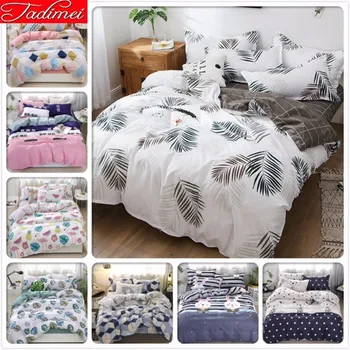 

New Fashion Duvet Cover 3/4 Pcs Bedding Set Adult Kids Soft Cotton Bed Linen Single Full Queen King Size Bedspread Sheet 180x220