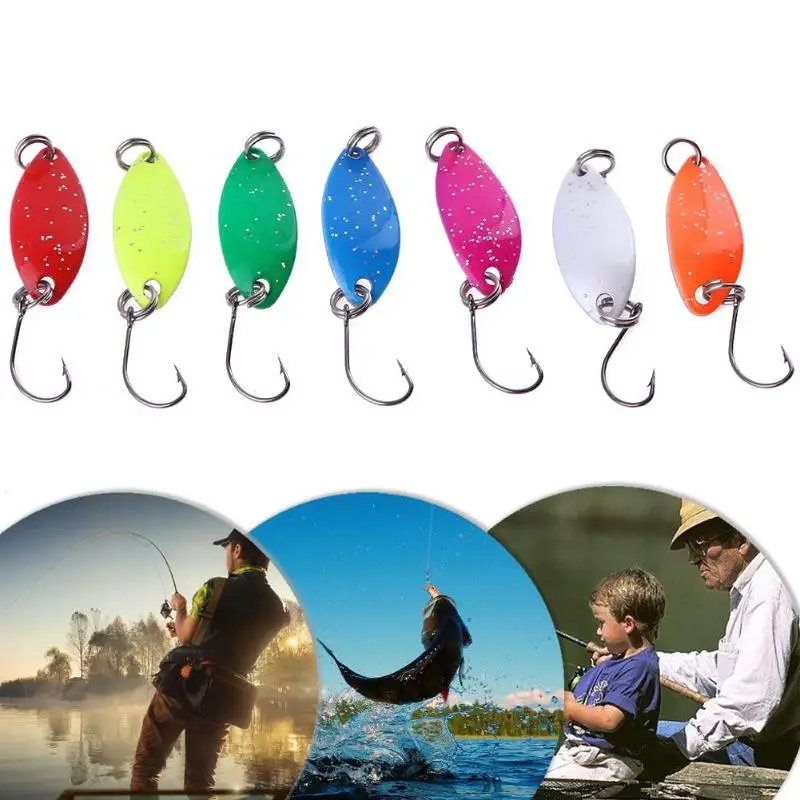 10 шт. металлическая Спиннер ложка рыболовная приманка Walk Fish 2 8 г 5 см жесткие