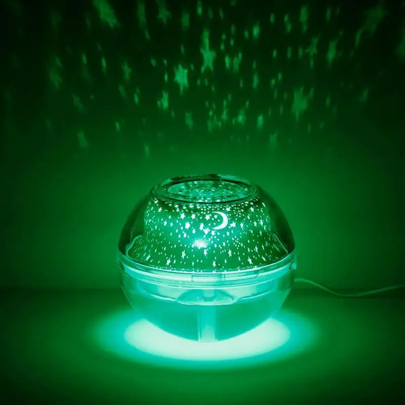 

500ml Mini Crystal Air Humidifier USB Humidifier Aroma Diffuser Mist Fogger Home Air Purifier Freshener with Star Night Light