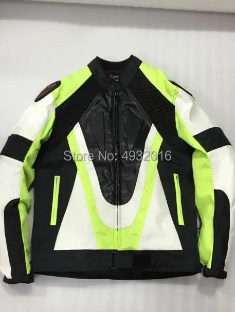 

Two colors Motorcycle Jacket Oxford cloth 600D PU leather Racing jacket cycling jacket with Back Cowl and Protectors