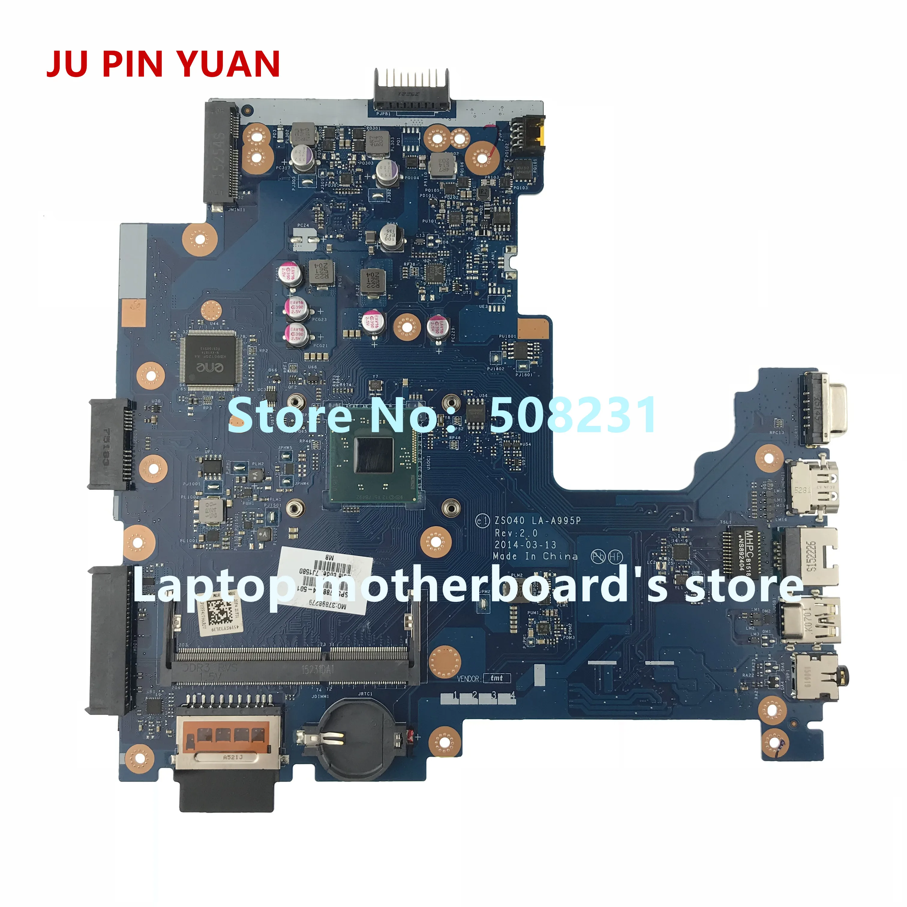 Ju pin yuan 788004 001 501 Материнская плата для HP 14 R 240 G3 ноутбук ПК ZSO40 LA A995P материнская