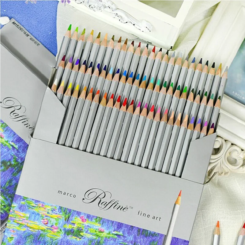 

24pcs 36pcs 48pcs 72pcs/set Marco Wooden Pencil Carton Package Oily Coloring Pencil Pencils For School Drawing Pencil