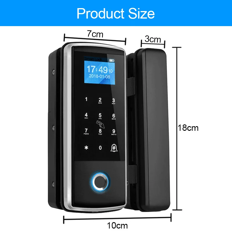 OULET Glass Lock Smart Lock Fingerprint Door Lock Card Password For Home Office Security Electric Intelligent Digital Door Lock 